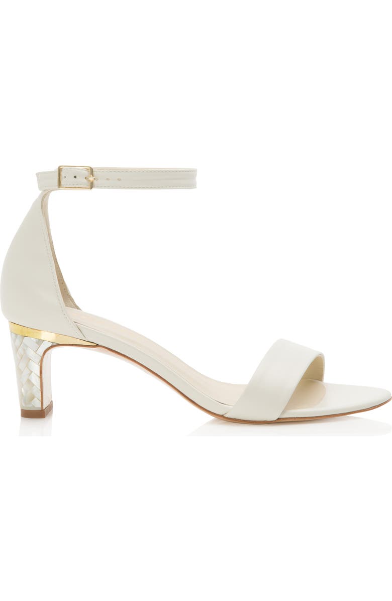 Freya Rose Chloe Ankle Strap Pearl Heel Sandal, Main, color, Ivory