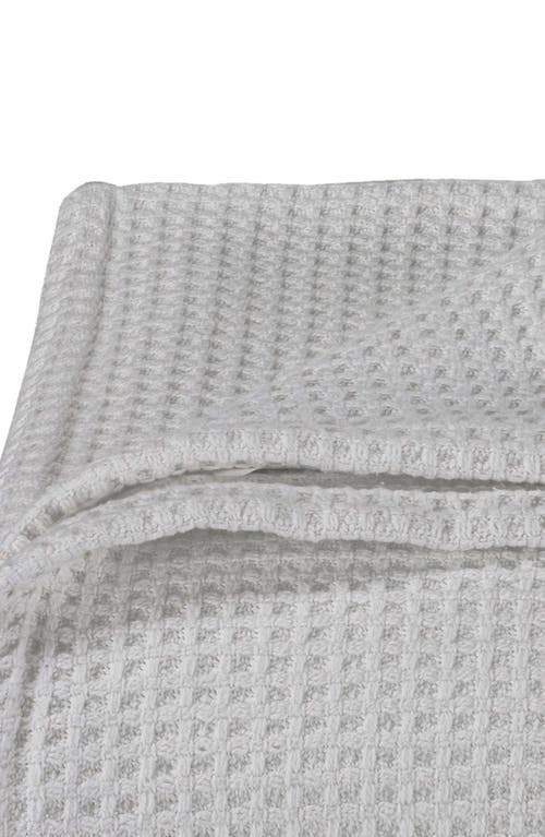 Vera Wang Waffle Weave Cotton Blanket In Pale Grey