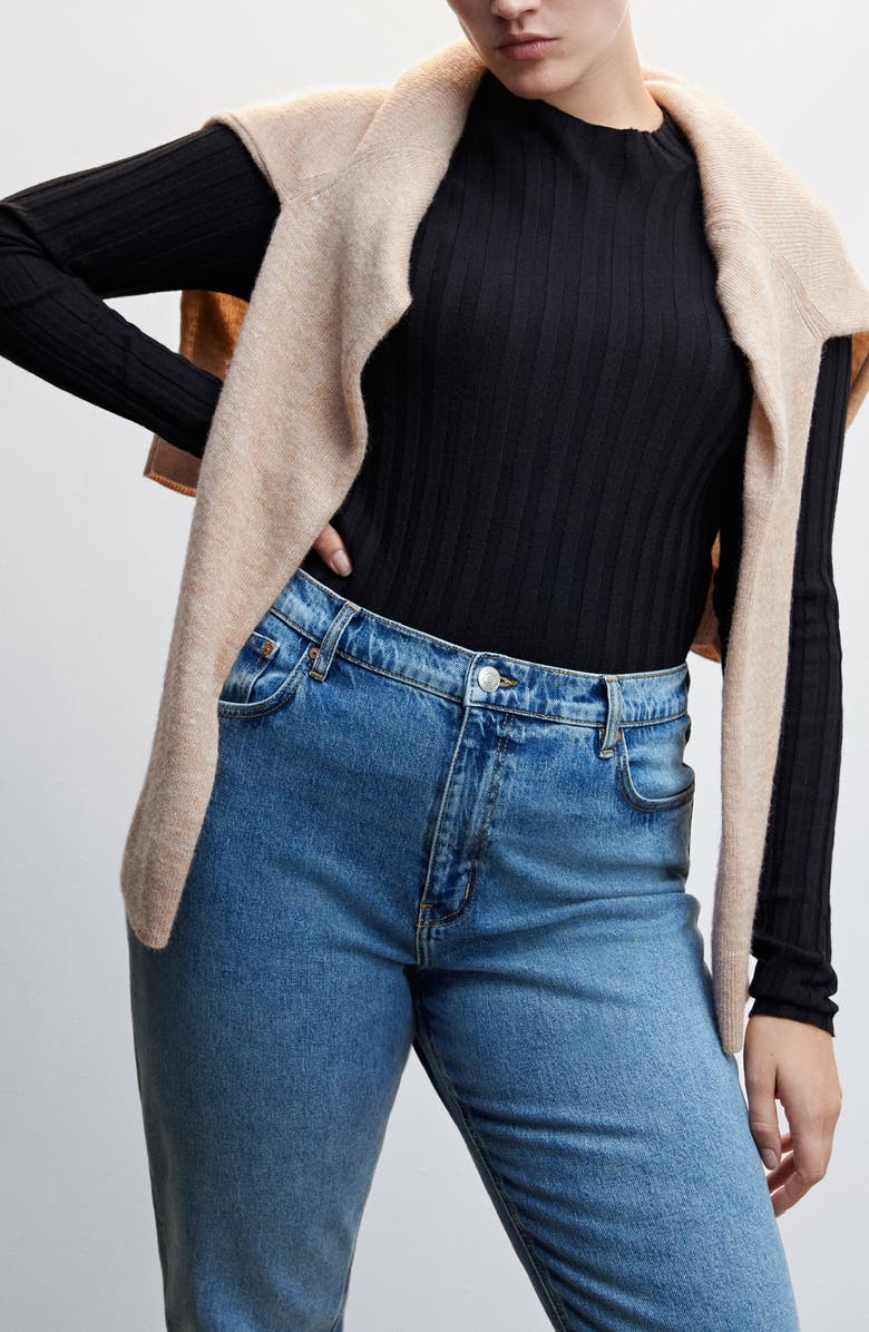 MANGO High Waist Mom Jeans, Alternate, color,