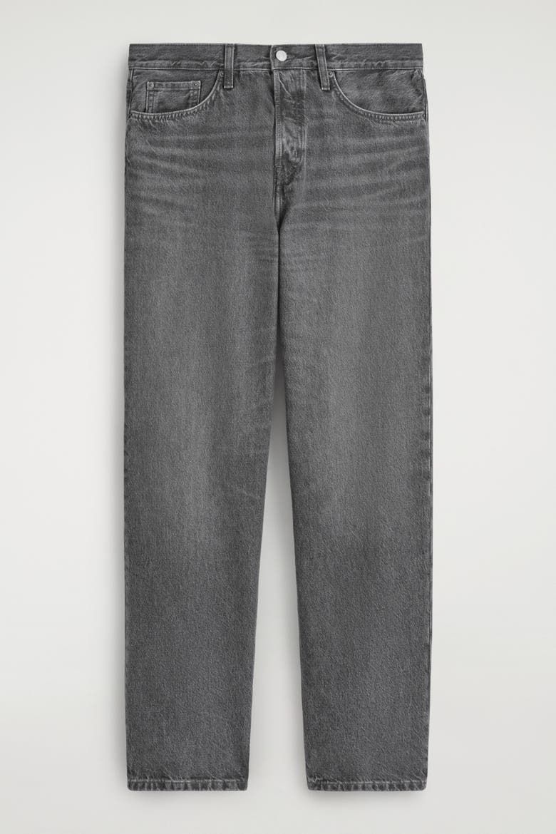 Rider Relaxed-Fit Straight-Leg Jeans, Alternate, color, WASHED BLACK