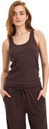 Beach Life by Gottex Summer Lounge Ribbed Racerback Tank Top