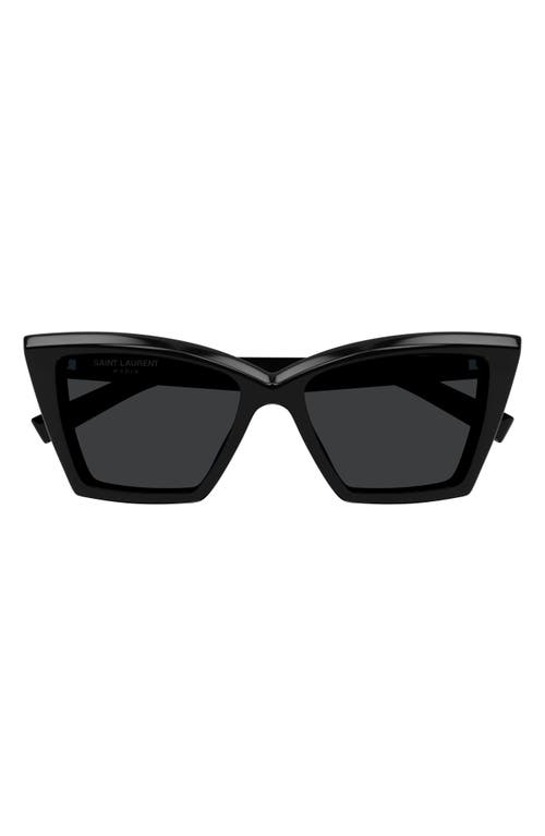 Saint Laurent 54mm Cat Eye Sunglasses in Black at Nordstrom