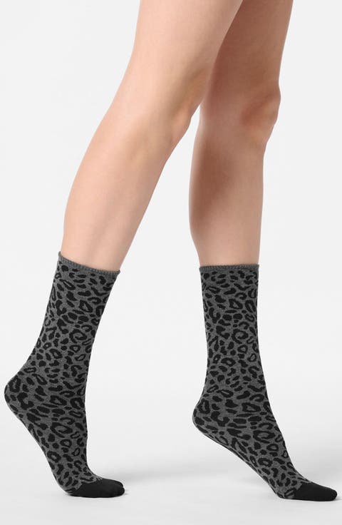 Leopard Crew Socks