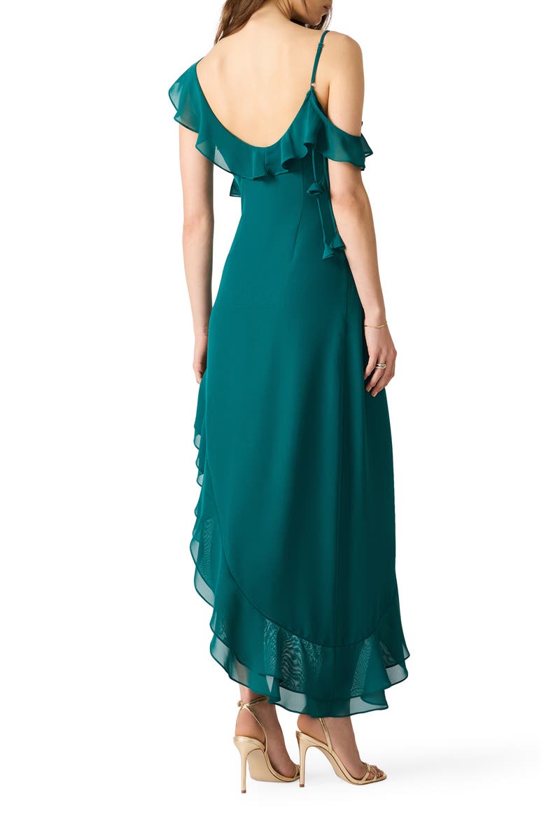 Annabella Ruffled Asymmetric Dress, Alternate, color, TURKISH SEA
