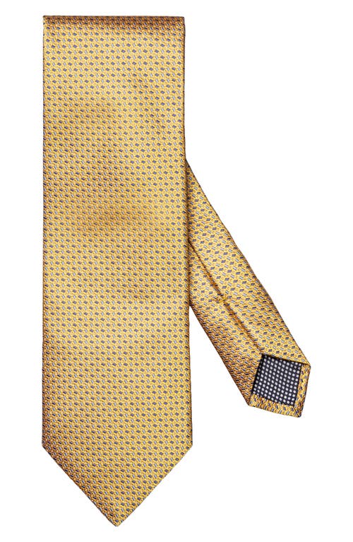 Eton Micropattern Silk Tie in Lt/Pastel Yellow 