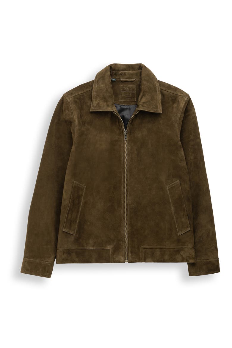 Miro Bay Suede Jacket, Alternate, color, WALNUT