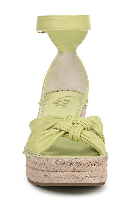 Franco Sarto Clementine Ankle Strap Platform Wedge Sandal In Green