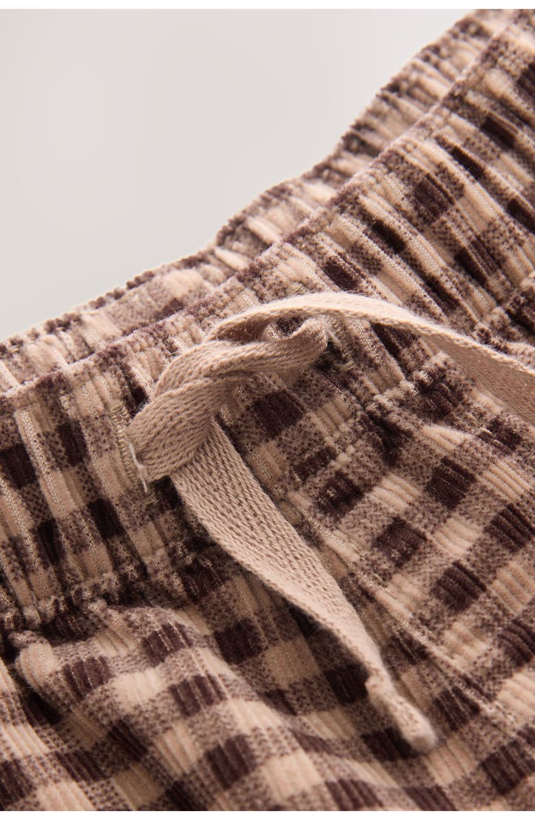 NEXT Kids' Gingham Corduroy Cargo Pants, Alternate, color, Brown