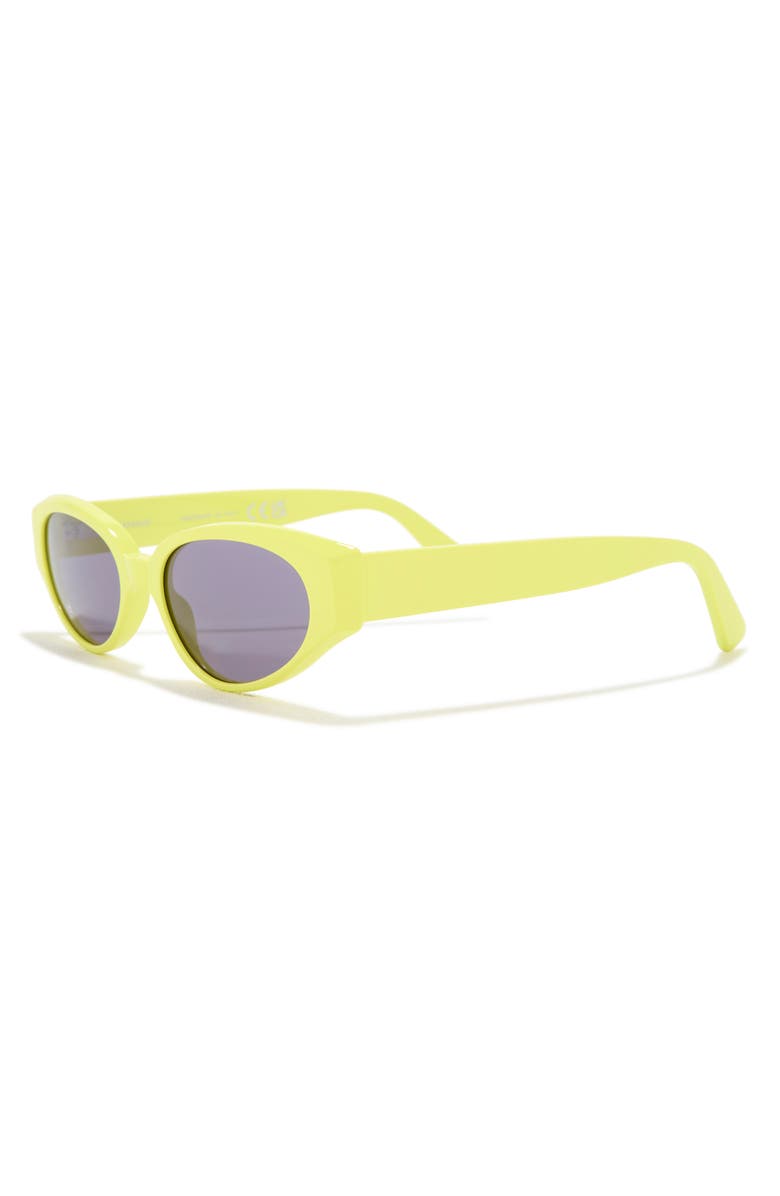 KIMEZE 54mm Oval Sunglasses, Alternate, color, Yellow Yellow Smoke