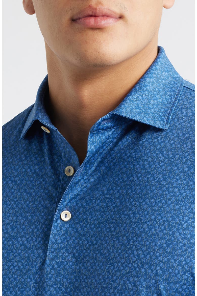 Pole Position Racing Print Performance Jersey Polo, Alternate, color, WINDSOR BLUE