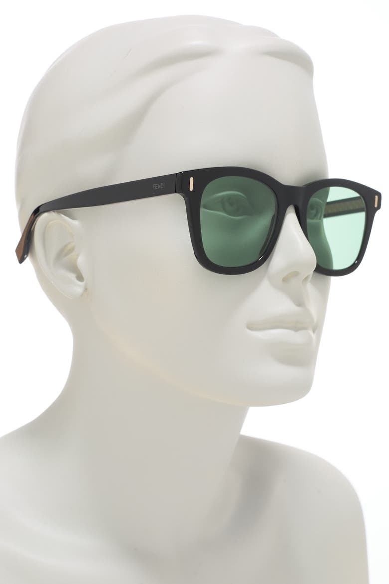 50mm Sunglasses, Alternate, color, BLACK