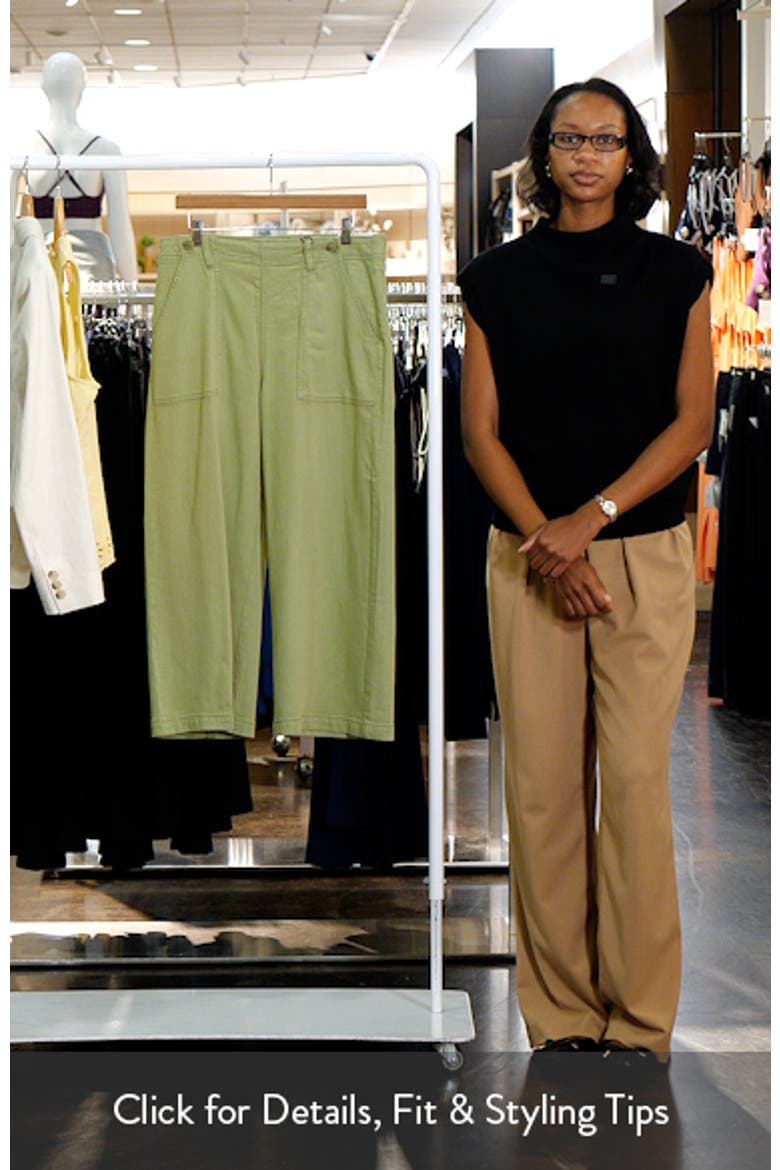 High Waist Crop Wide Leg Utility Pants video