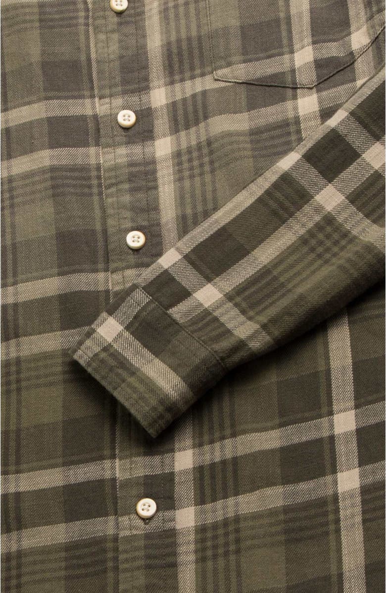 Surfside Supply Co. Brian Ombre Plaid Shirt, Alternate, color, Green Combo