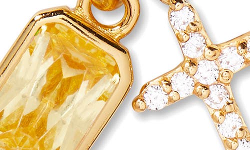 Brook & York Brook And York Josephine Cross & Birthday Pendant Necklace In Gold November