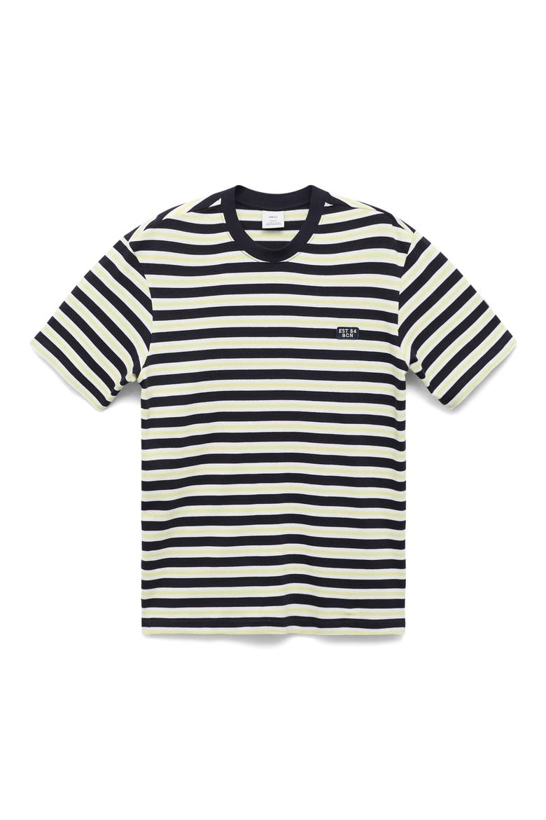 Regular Fit Stripe Cotton T-Shirt, Alternate, color, NAVY