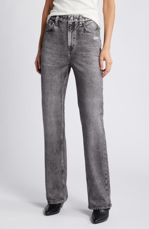 Grey jean joggers on sale