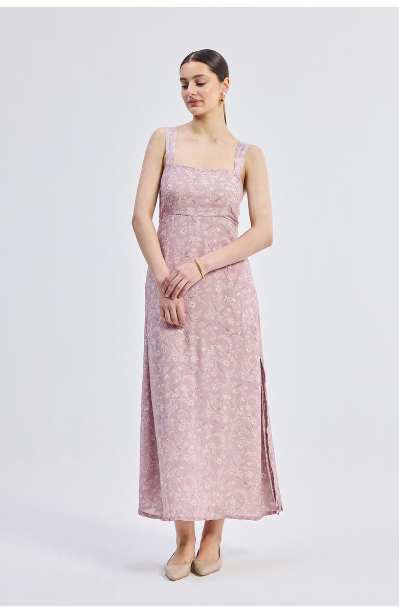 Reistor Perfect Floral Maxi with Tapered Straps in Pink, Alternate, color, Blossom Blush
