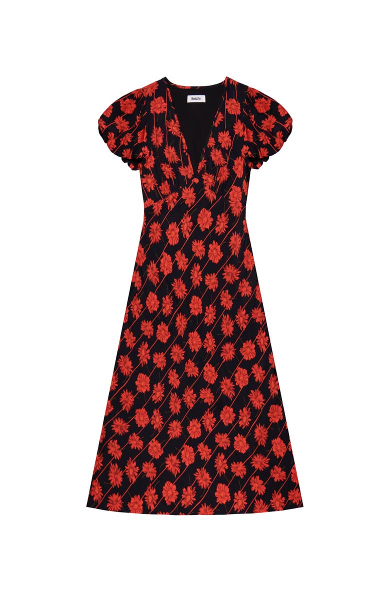 Ro&Zo Printed V-Neck Dress, Alternate, color, Red