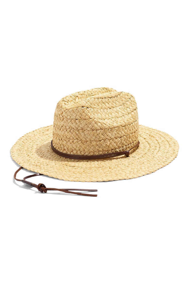 x Biltmore® Raffia Lifeguard Hat, Main, color, LIGHT STRAW