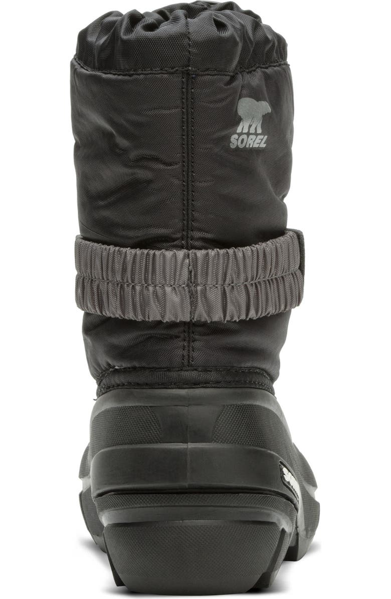SOREL Kids' Flurry Waterproof Snow Boot, Alternate, color, Black/ City Grey