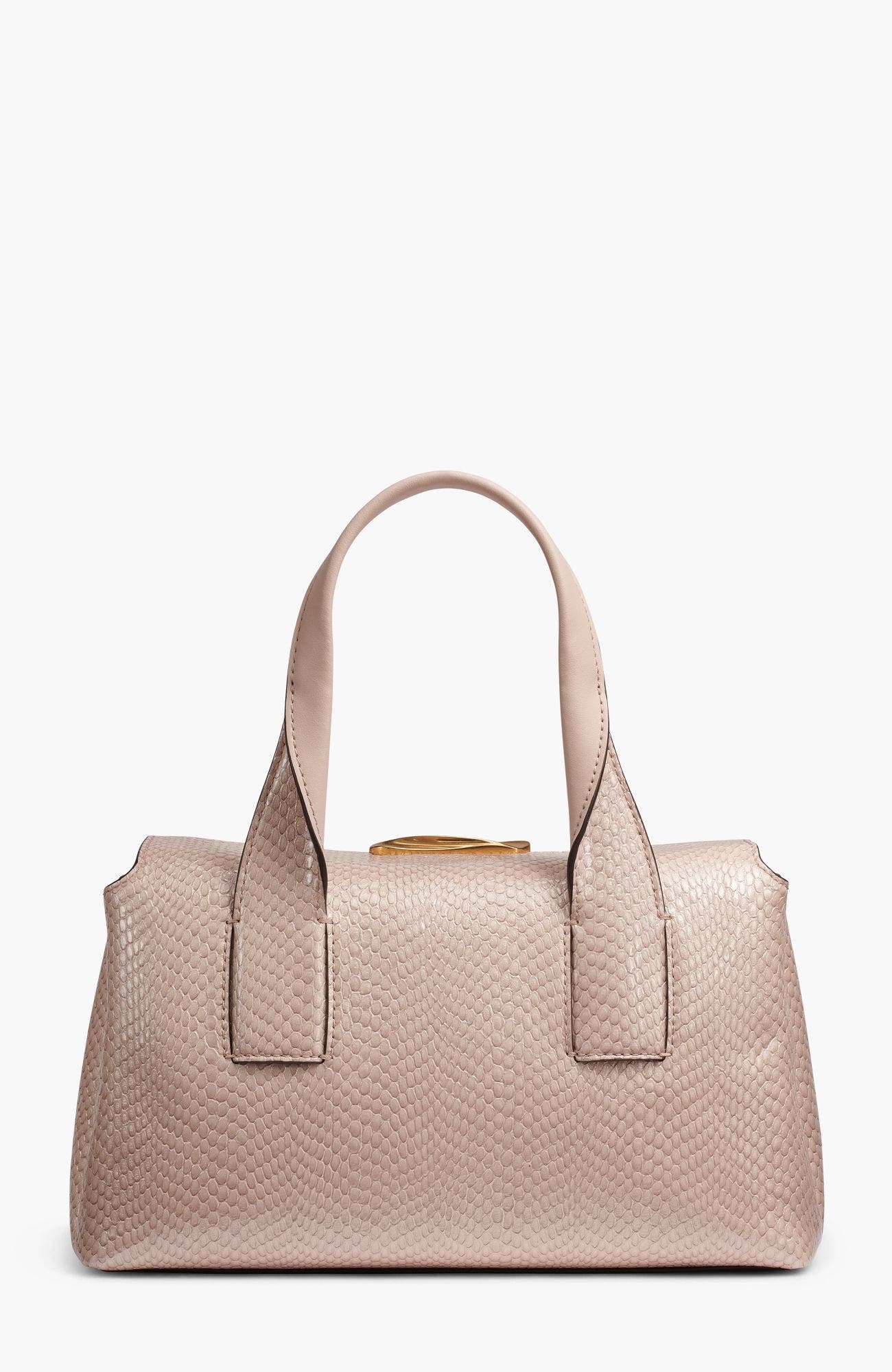 Amagansett Snake Satchel, Alternate, color, Snow Petal