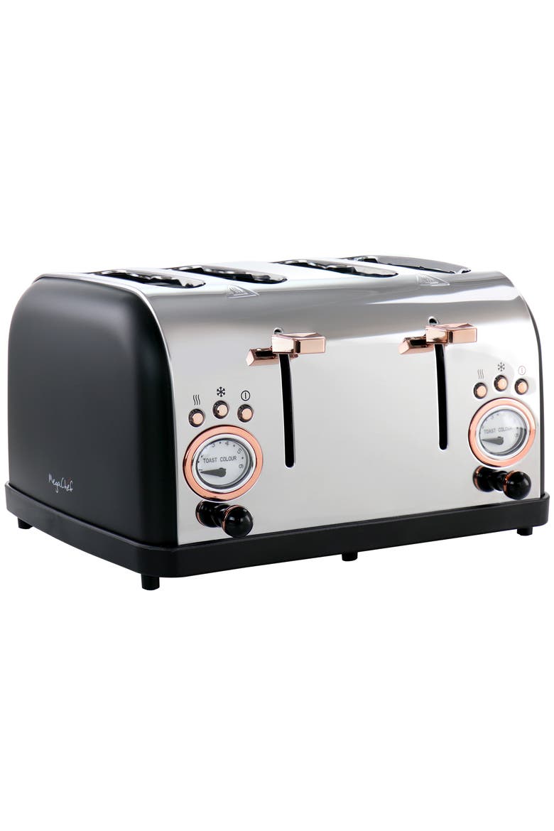 4 Slice Wide Slot Toaster with Variable Browning, Alternate, color, Black