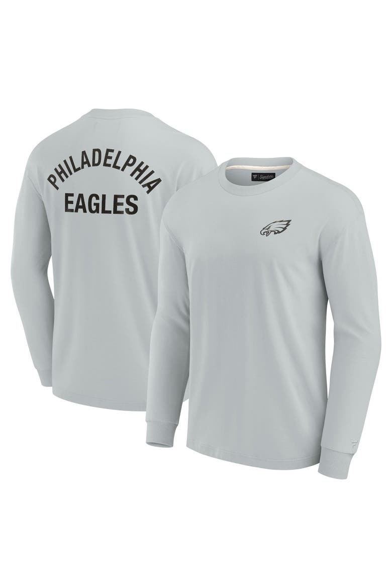 Unisex Fanatics Signature Gray Philadelphia Eagles Super Soft Long Sleeve T-Shirt, Main, color, Gray
