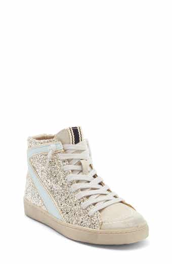 SHUSHOP Kids' Rooney Glitter High Top Sneaker