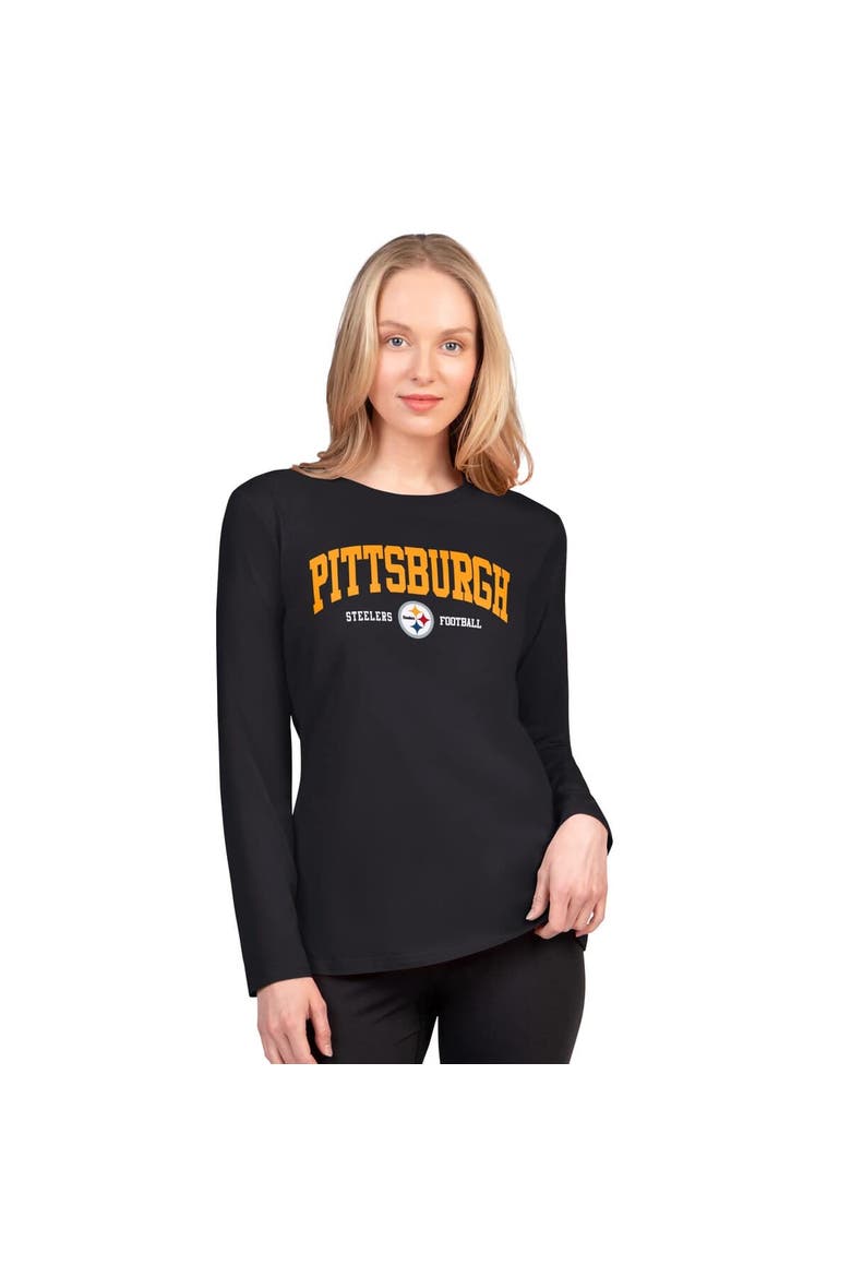 Women's G-III 4Her by Carl Banks  Black Pittsburgh Steelers Best Play Long Sleeve T-Shirt, Main, color, Black