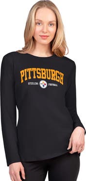 G-III 4HER BY CARL BANKS Women's G-III 4Her by Carl Banks Black Pittsburgh Steelers Best Play Long Sleeve T-Shirt