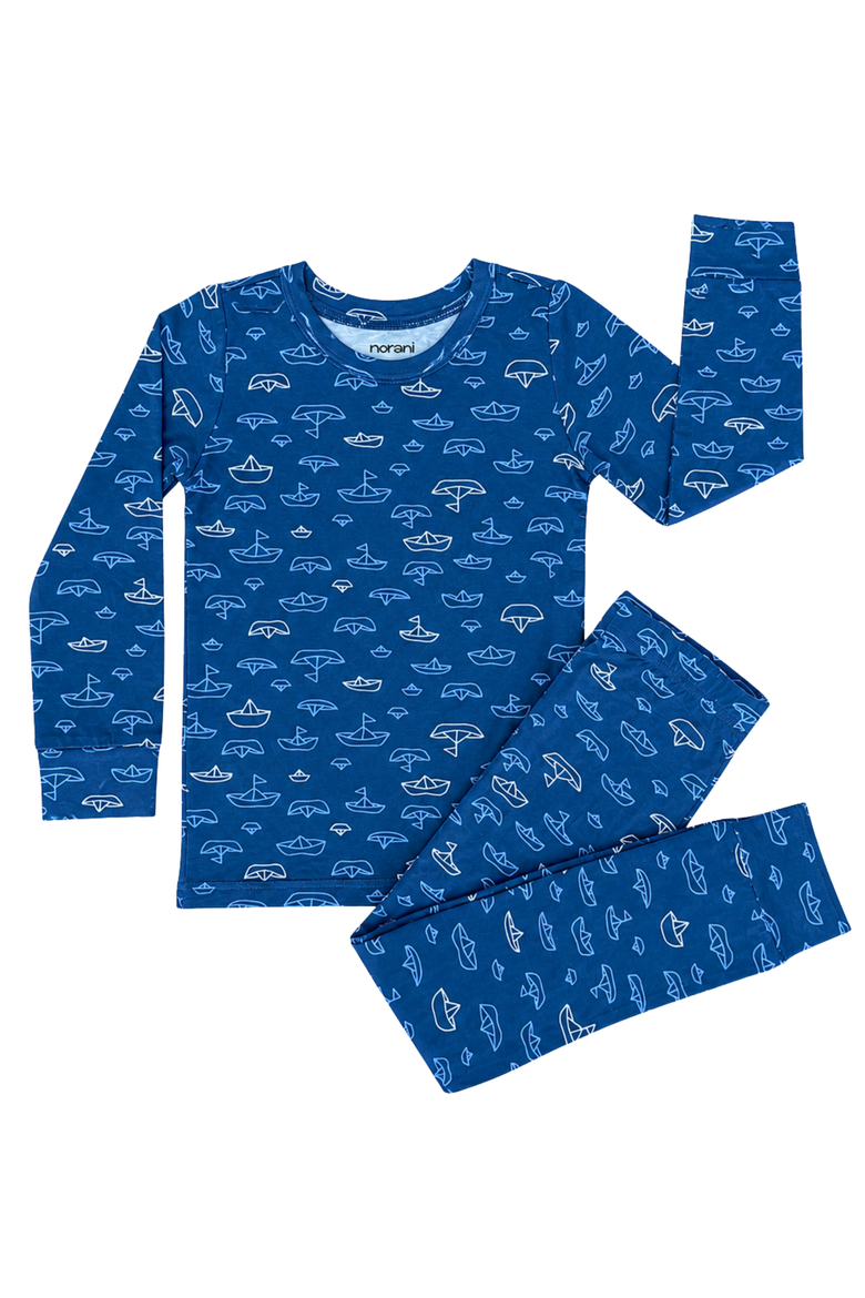 Modal Pajamas - Nautical, Main, color, Blue