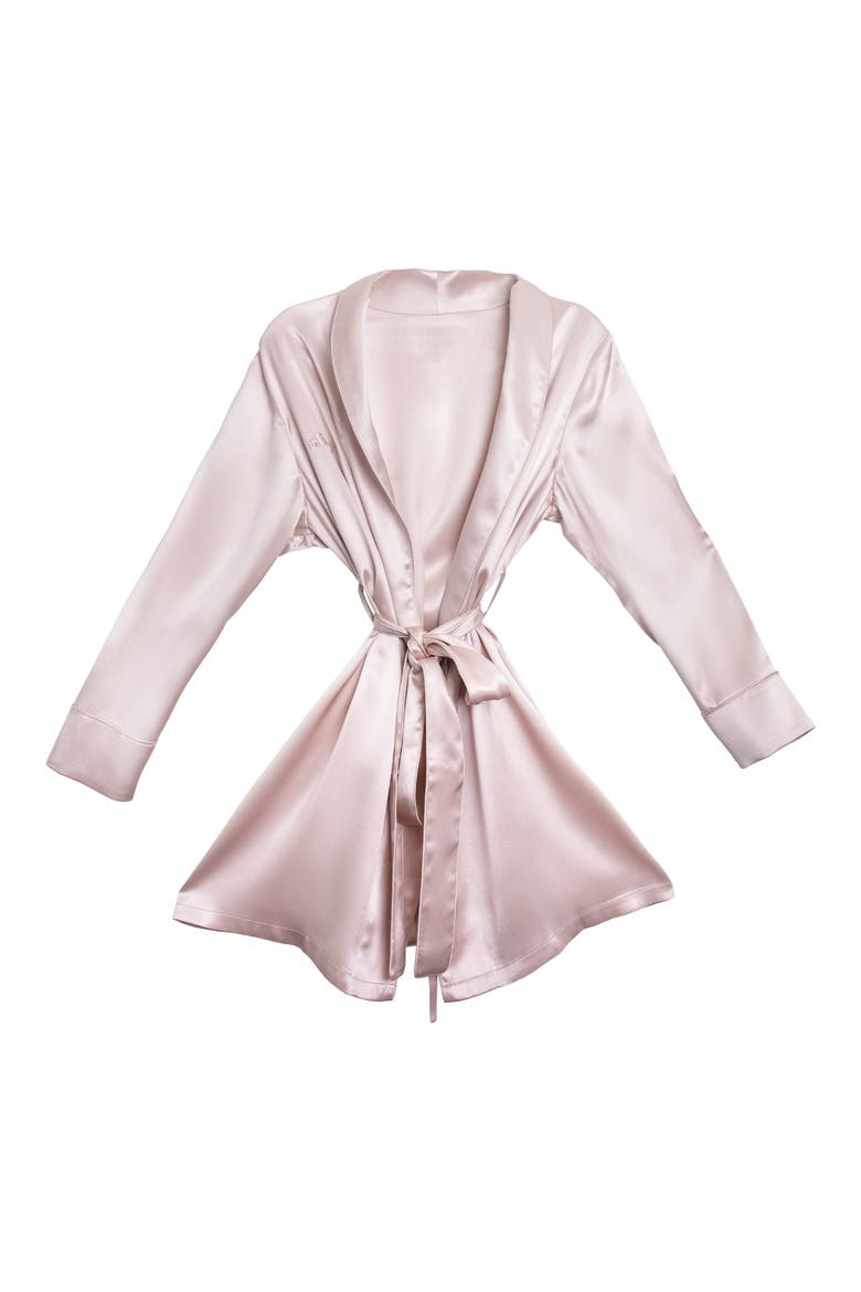 Mulberry Silk Robe, Main, color, PINK