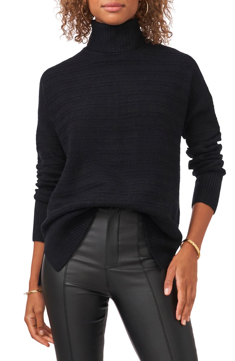 Vince Camuto Textured Turtleneck Sweater, Main, color,