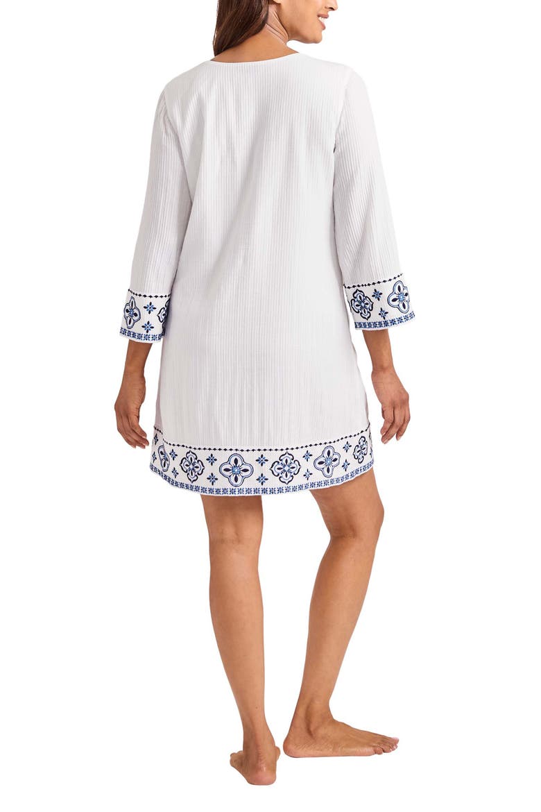 Bella Breeze Embroidered Cover-Up Tunic, Alternate, color, WHITE