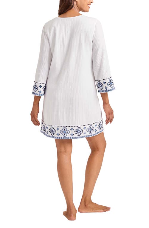 Tommy Bahama Bella Breeze Embroidered Cover-up Tunic In White