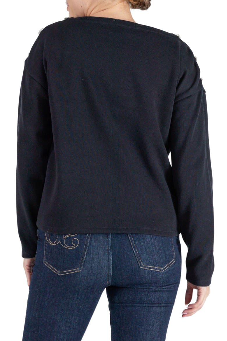 Molene Cotton Maternity Sweater, Alternate, color, BLACK