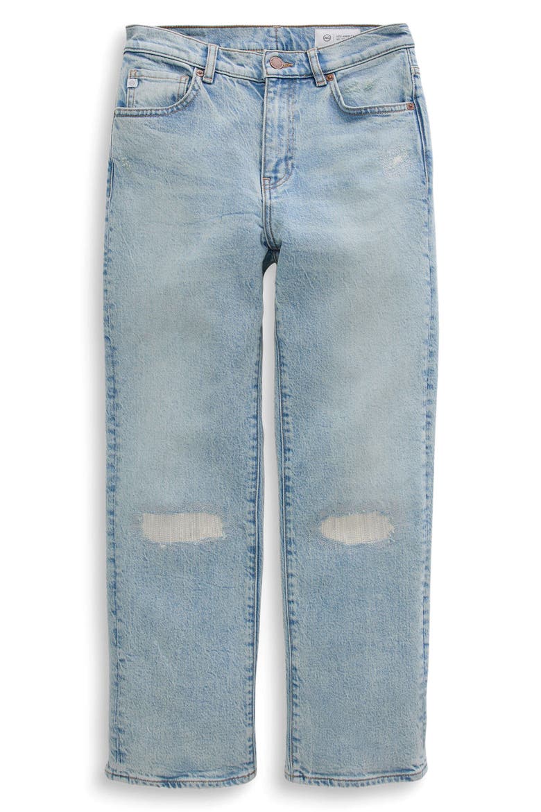 Brinley Rip & Repair Mid Rise Straight Leg Jeans, Alternate, color, RIVERBEND