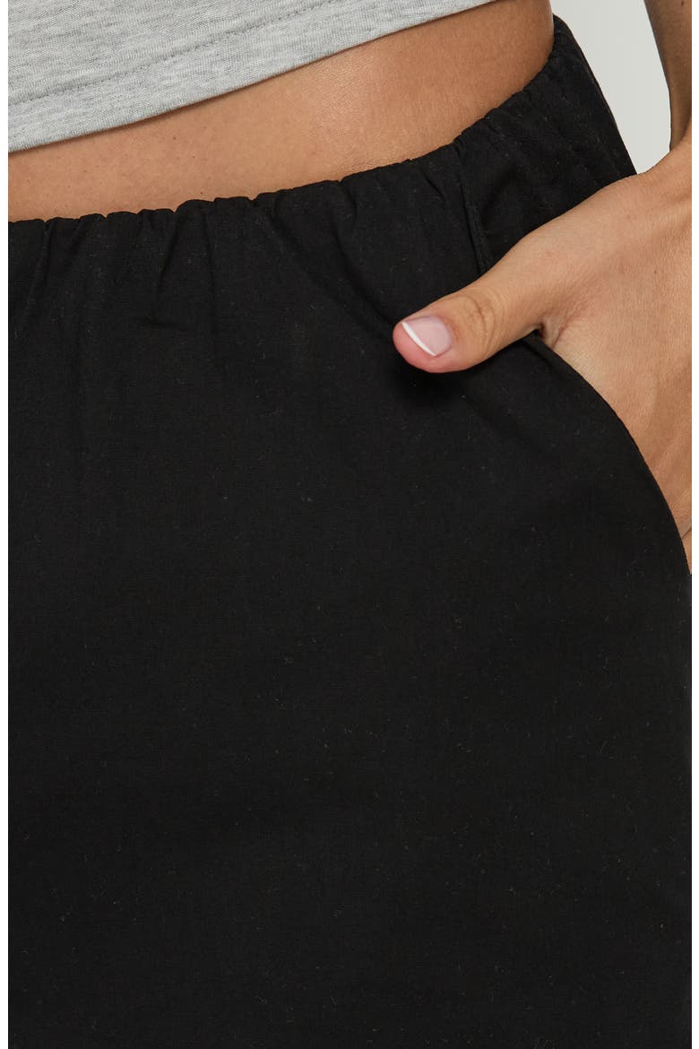 Lunea Mid Rise Crop Wide Leg Pants, Alternate, color, BLACK