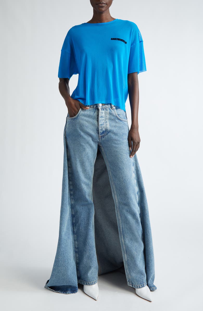 Jean Paul Gaultier x Shayne Oliver Fishtail Straight Leg Jeans, Alternate, color, 