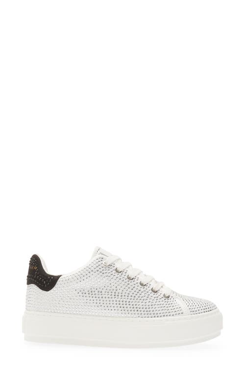 Kurt Geiger London Laney Crystal Platform Sneaker In White