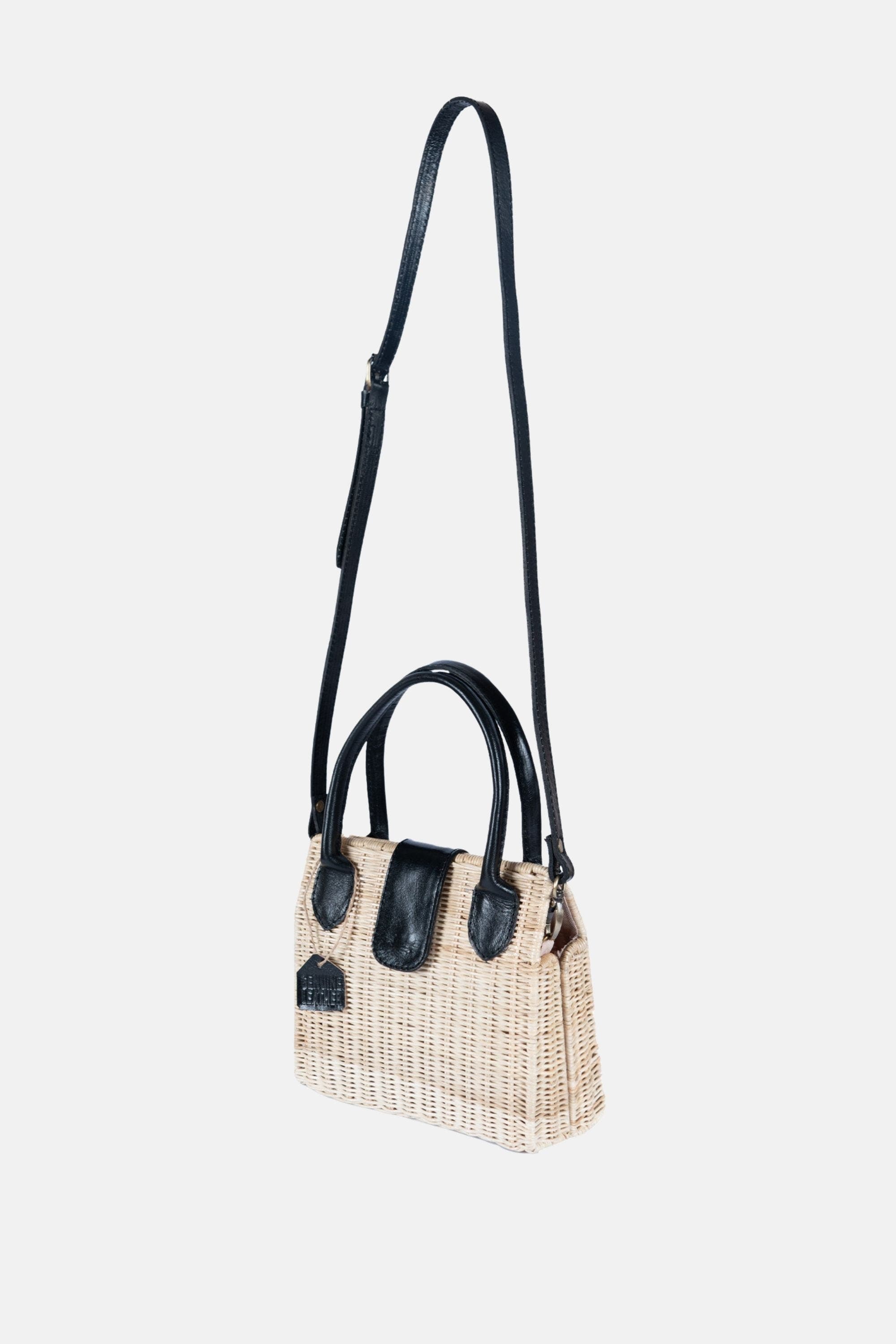 Jelavu Piper Structured Rattan Handbag, Alternate, color, Black