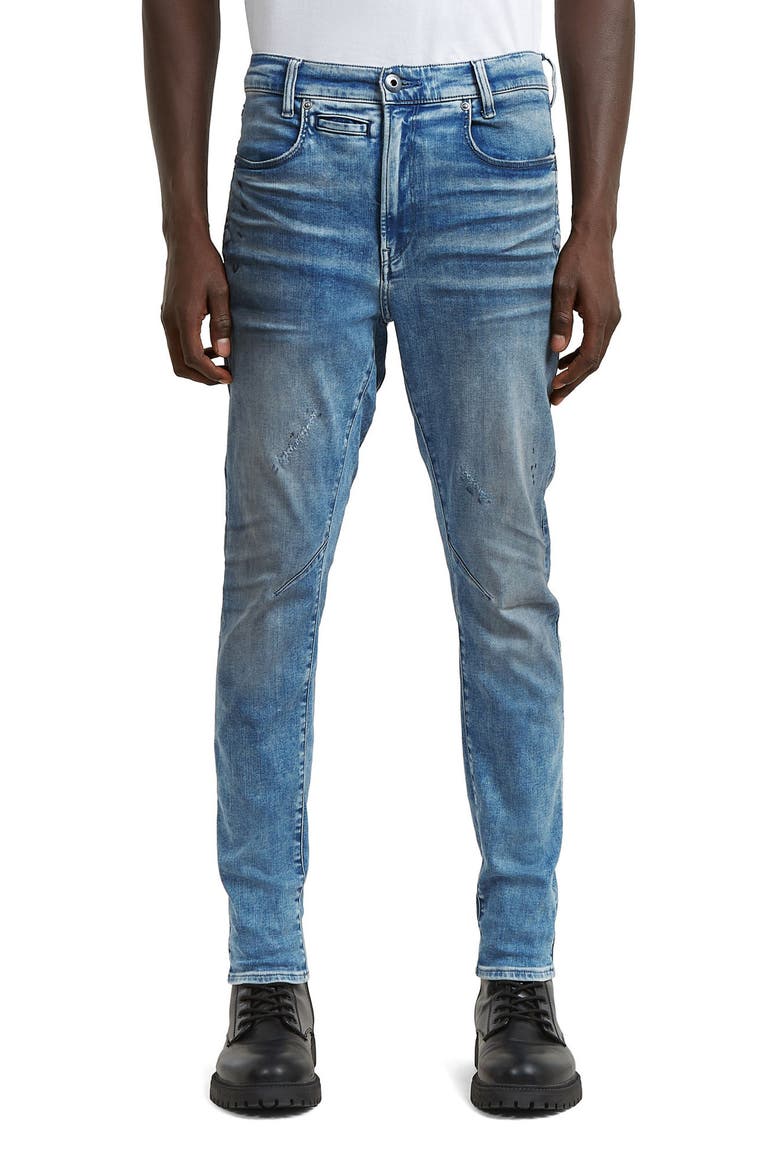 D-Staq 3D Slim Fit Jeans, Main, color, ANTIQUE BLUE INDY REPAIRS