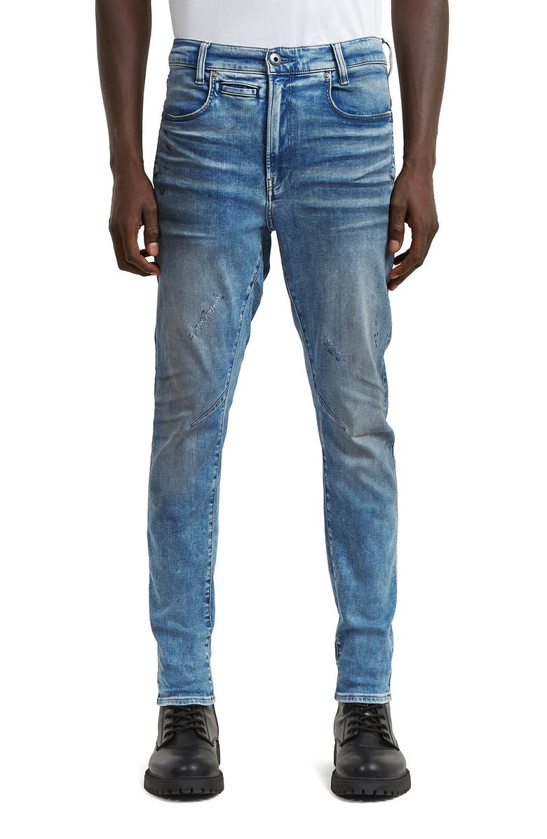 G-STAR D-Staq 3D Slim Fit Jeans, Main, color, Antique Blue Indy Repairs