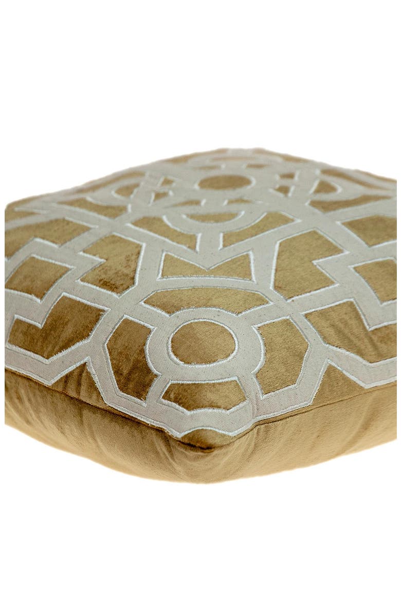 Hazel Geometric Accent Pillow, Alternate, color, BRIGHT GOLD