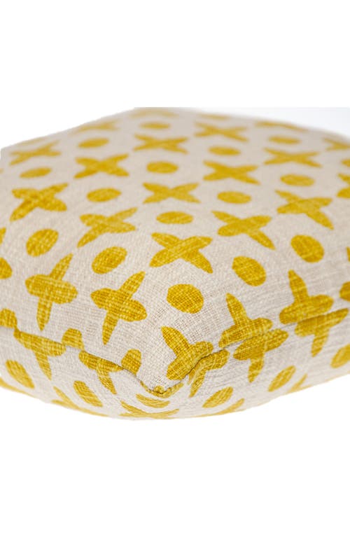 Parkland Collection Geometric Decorative Throw Pillow In Yellow