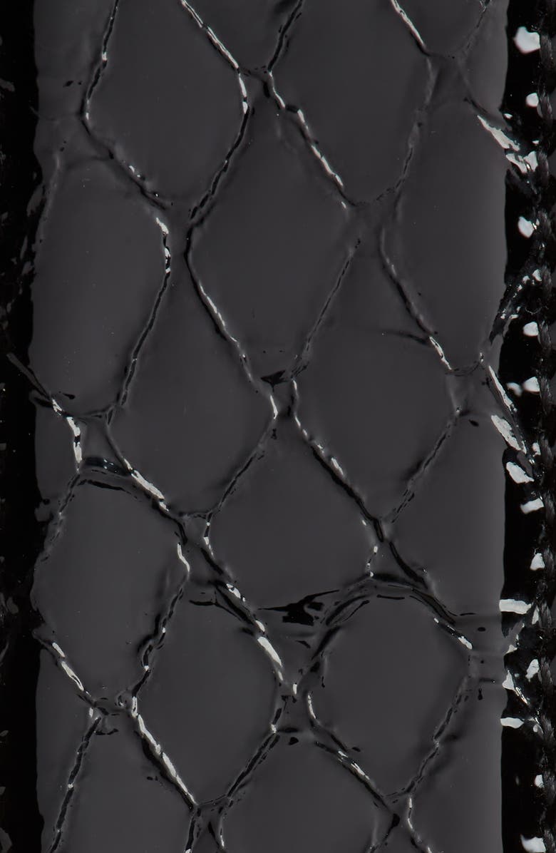 Saint Laurent Logo Snakeskin Embossed Leather Belt, Alternate, color, 