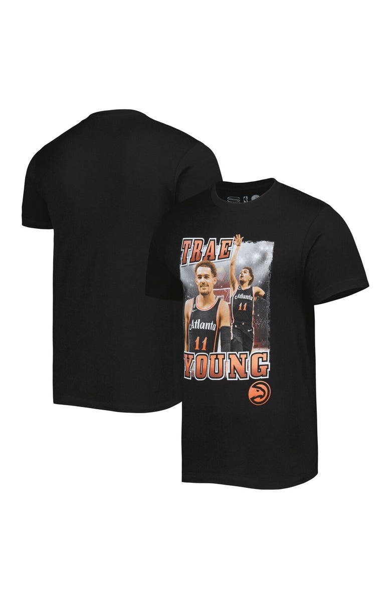 Stadium Essentials Unisex Stadium Essentials Trae Young Black Atlanta Hawks City Edition Double Double Player T-Shirt, Main, color,