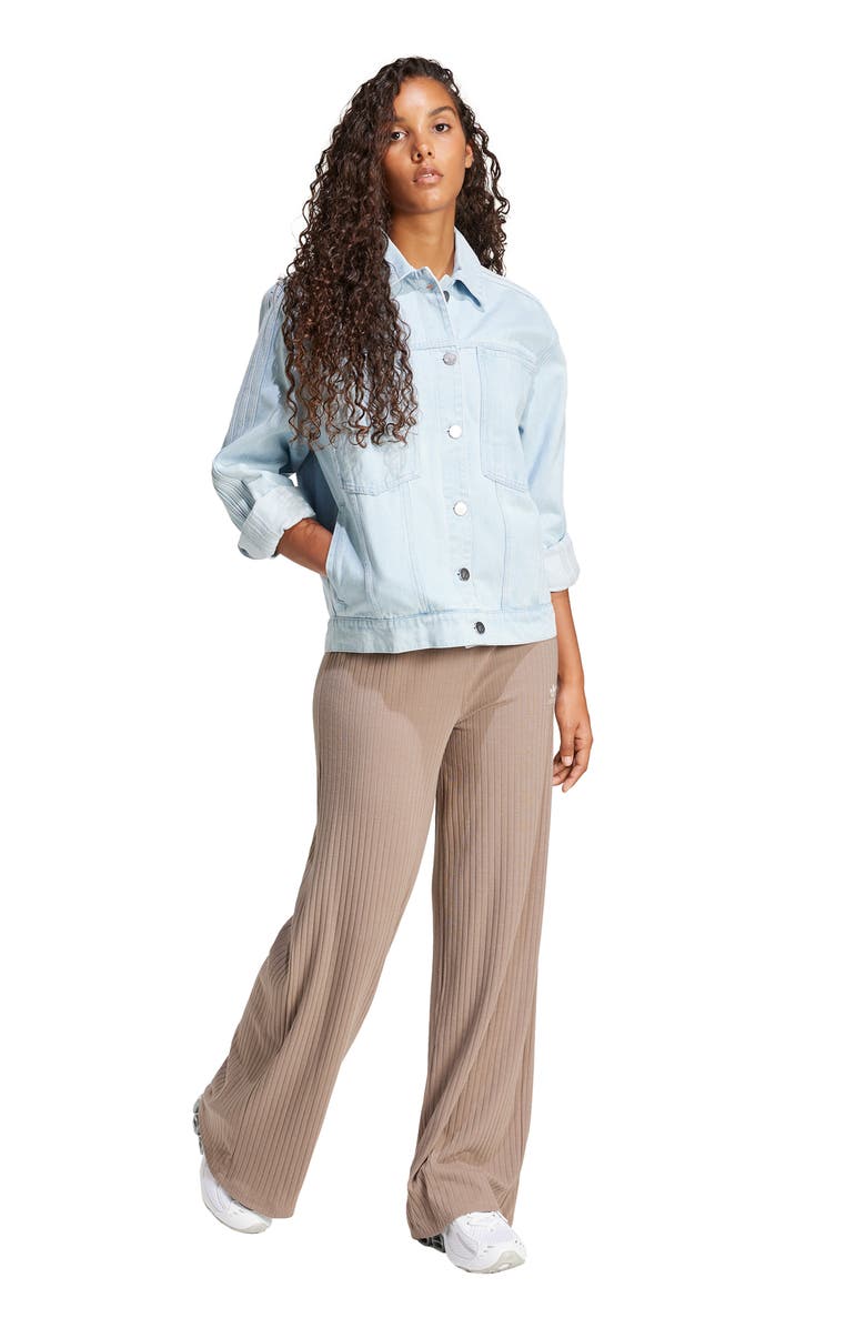 adidas Originals Essentials 3-Stripe Denim Jacket, Alternate, color,