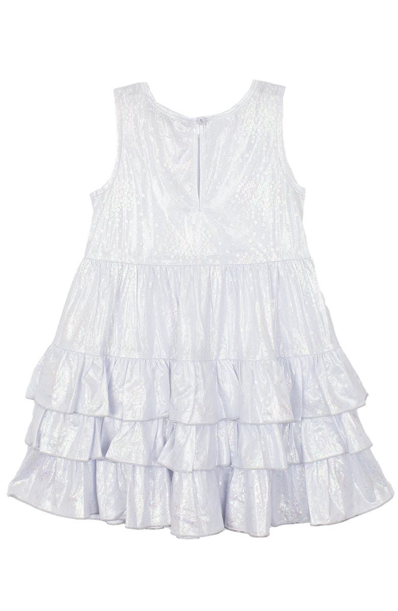 Isobella 
Chloe Purple Star Glimmering Tiered Dress, Alternate, color, 