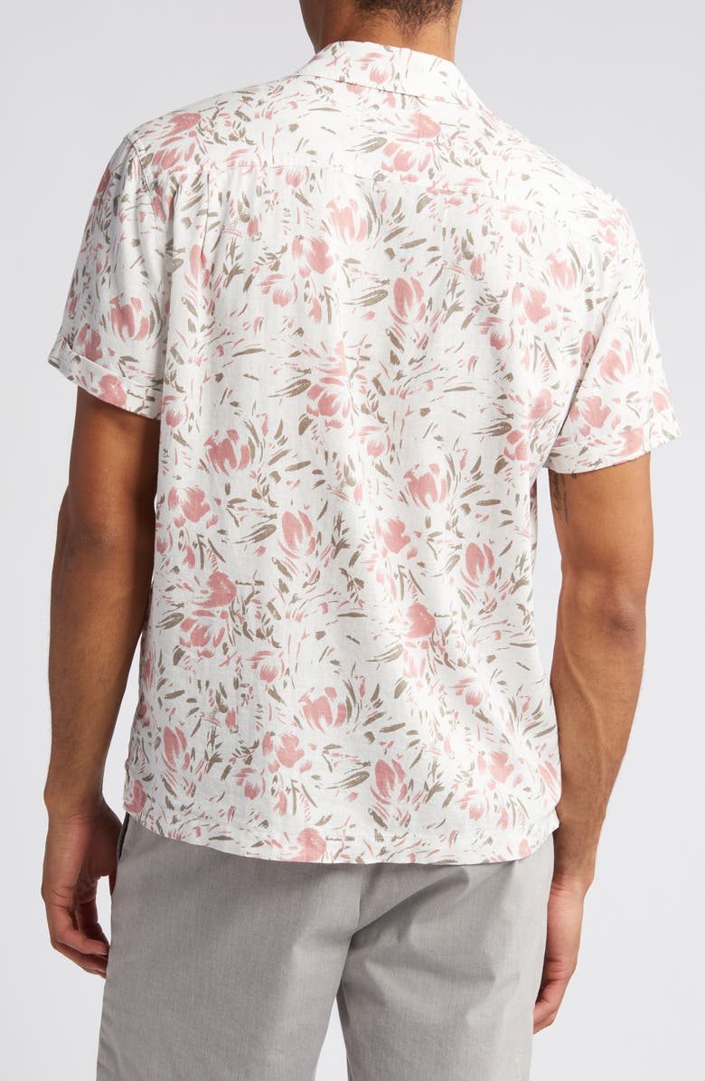 Rails Dresden Regular Fit Floral Short Sleeve Linen Blend Camp Shirt, Alternate, color,